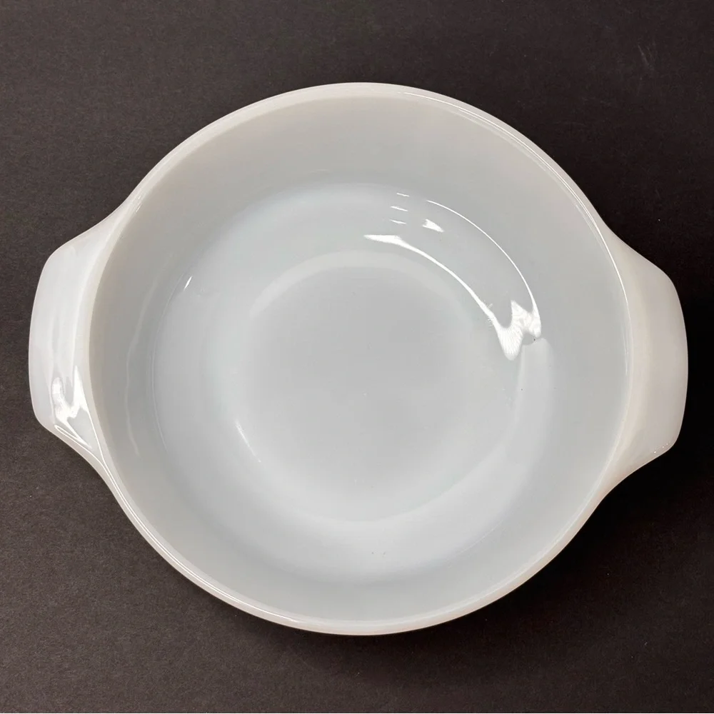 Anchor Hocking Fire King 1.5 Quart Double Handled Casserole Dish Milk Glass #437